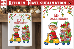 Christmas kitchen towel sublimation | Holiday baking print Product Image 1