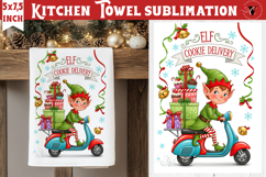 Christmas kitchen towel sublimation | Holiday baking print Product Image 1