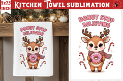 Christmas kitchen towel sublimation | Holiday baking print Product Image 1