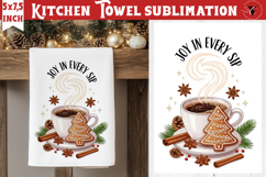 Christmas kitchen towel sublimation | Holiday baking print Product Image 1