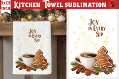 Christmas kitchen towel sublimation | Holiday baking print Product Image 1