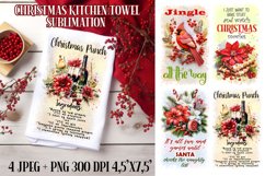 Christmas Towel Designs| Kitchen Towel Sublimation PNG Product Image 1