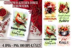 Christmas Towel Designs| Kitchen Towel Sublimation PNG Product Image 1