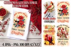 Christmas Towel Designs| Kitchen Towel Sublimation PNG Product Image 1