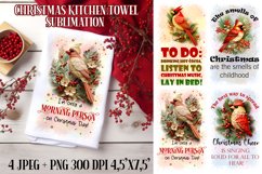 Christmas Towel Designs| Kitchen Towel Sublimation PNG Product Image 1