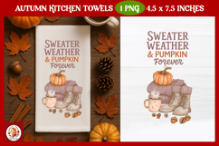 Fall Kitchen Towel, Pumpkin Spice, Sweater Weather Product Image 1