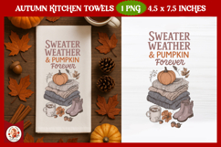 Fall Kitchen Towel, Pumpkin Spice, Sweater Weather Product Image 1