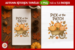 Fall Kitchen Towel, Pumpkin Spice, Pick of the Patch Product Image 1