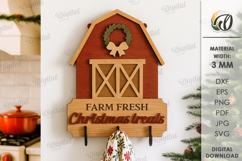 Christmas Towel Holder Laser Cut. Kitchen Decor SVG Product Image 1