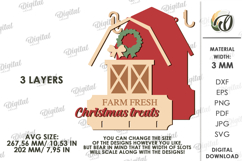 Christmas Towel Holder Laser Cut. Kitchen Decor SVG Product Image 2