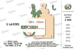 Christmas Towel Holder Laser Cut. Kitchen Decor SVG Product Image 2