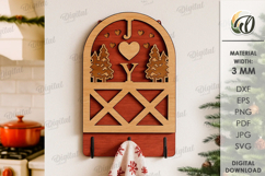 Christmas Towel Holder Laser Cut. Kitchen Decor SVG Product Image 1