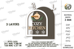 Christmas Towel Holder Laser Cut. Kitchen Decor SVG Product Image 2