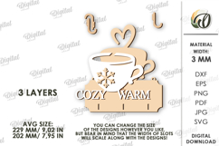 Christmas Towel Holder Laser Cut. Kitchen Decor SVG Product Image 2