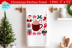 Christmas postage stamp Kitchen Towel Sublimation Product Image 1