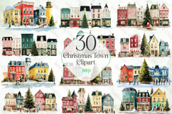 Christmas Town Clipart Bundle Product Image 1