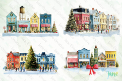 Christmas Town Clipart Product Image 1