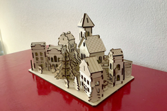 Christmas town - laser cut file, Glowforge pattern SVG DXF Product Image 3