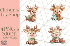 Santa’s Secret Workshop Clipart PNG, Christmas Png Product Image 1