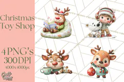 Santa’s Secret Workshop Clipart PNG, Christmas Png Product Image 1
