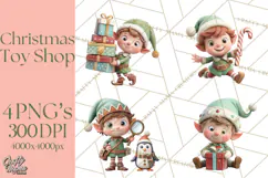 Santa’s Secret Workshop Clipart PNG, Christmas Png Product Image 1