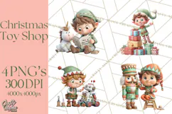 Santa’s Secret Workshop Clipart PNG, Christmas Png Product Image 1
