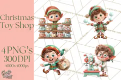 Santa’s Secret Workshop Clipart PNG, Christmas Png Product Image 1