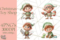 Santa’s Secret Workshop Clipart PNG, Christmas Png Product Image 1