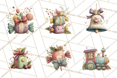 Christmas Toys Clipart PNG, Festive Mini Holiday Decorations Product Image 4