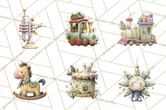 Christmas Toys Clipart PNG, Festive Mini Holiday Decorations Product Image 2