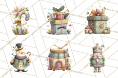 Christmas Toys Clipart PNG, Festive Mini Holiday Decorations Product Image 8