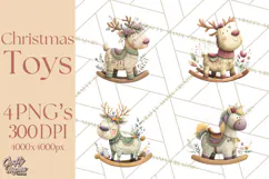 Christmas Toys Clipart PNG, Festive Mini Holiday Decorations Product Image 1