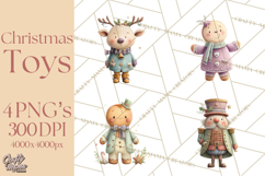 Christmas Toys Clipart PNG, Festive Mini Holiday Decorations Product Image 1