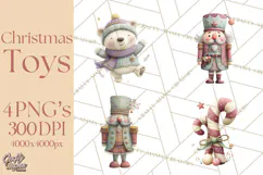 Christmas Toys Clipart PNG, Festive Mini Holiday Decorations Product Image 1