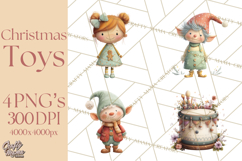Christmas Toys Clipart PNG, Festive Mini Holiday Decorations Product Image 1