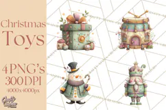 Christmas Toys Clipart PNG, Festive Mini Holiday Decorations Product Image 1