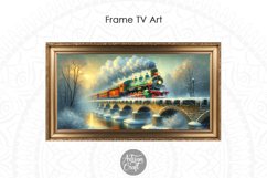 Christmas vintage train Frame TV art
