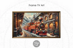 Vintage Christmas Train Tv Art