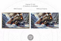 Christmas Train TV Art, Christmas Frame TV art, vintage Product Image 2