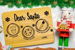 Santa Tray SVG |Christmas Cookie Tray SVG Product Image 1