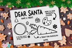Dear santa Tray SVG |Cookies for Santa Plate SVG Product Image 1
