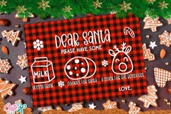 Dear santa Tray SVG |Cookies for Santa Plate SVG Product Image 2