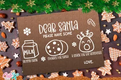 Dear santa Tray SVG |Cookies for Santa Plate SVG Product Image 3