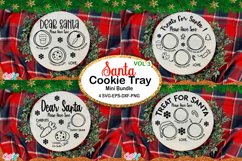 Santa Cookie Tray SVG |Christmas Cookie Tray mini bundle 3 Product Image 1