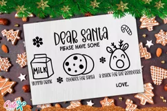 Dear santa Tray SVG |Cookies for Santa Plate SVG Product Image 1