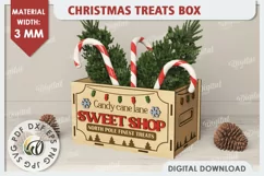 3D Christmas Treats Box Laser Cut. 3D Favor Box SVG Product Image 1