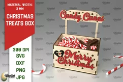 Christmas Treats Box Laser Cut. Christmas Favor Box SVG Product Image 1