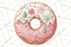Watercolor Christmas Food PNG, Whimsical Holiday Treats Product Image 5