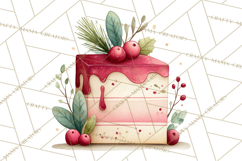 Watercolor Christmas Food PNG, Whimsical Holiday Treats Product Image 2
