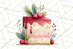 Watercolor Christmas Food PNG, Whimsical Holiday Treats Product Image 2